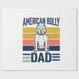 Papier Cadeau Papa American Bully Vintage Conception de T-shirt 