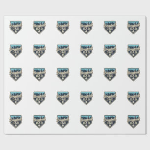 Papier Cadeau Papa Baseball Drippy Plaque de Base Vintage Vector