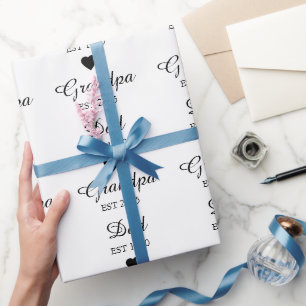 Papier Cadeau Papa Est. & Grand-père Est. - Cadeau de Fête des p