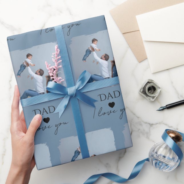 Papier Cadeau Papa, Je T'Aime" — Pour Fête des pères - (Cadeaux)