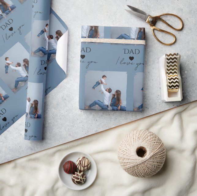 Papier Cadeau Papa, Je T'Aime" — Pour Fête des pères - (Artisanat)