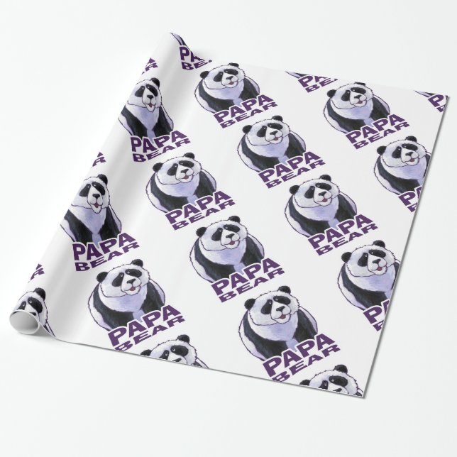 Papier Cadeau Papa Panda Bear (Déroulé)