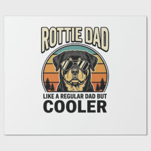 Papier Cadeau Papa Rottie comme un papa normal mais design plus