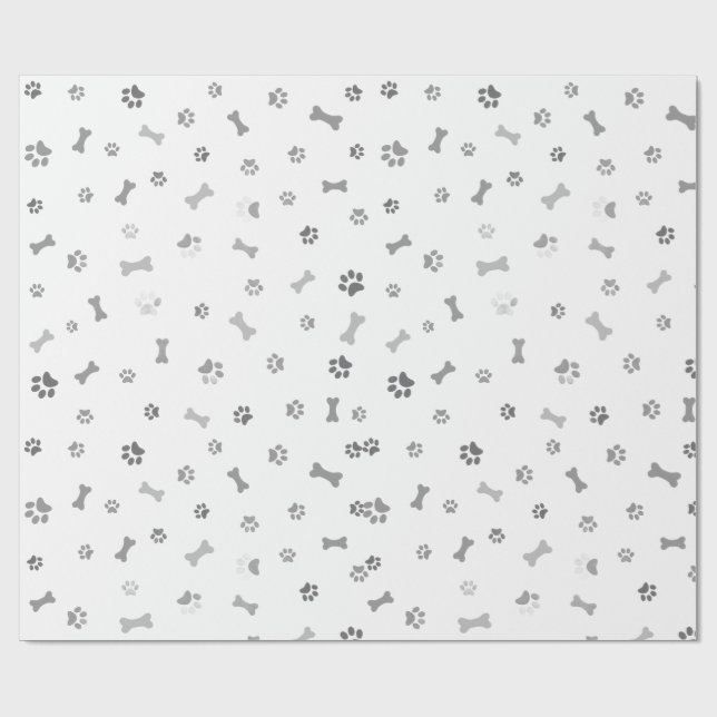 Papier Cadeau Papel de regalo con patas de perro (Plat)
