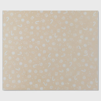 Papier Cadeau Papel de Regalo de Navidad Clásico,Fondo de Kraft