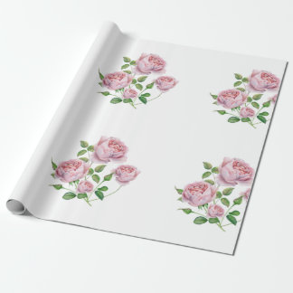 Papier Cadeau papel de regalo rosas a la acuarela