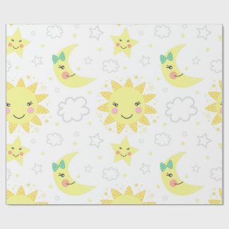 Papier Cadeau papel de regalo sol y luna