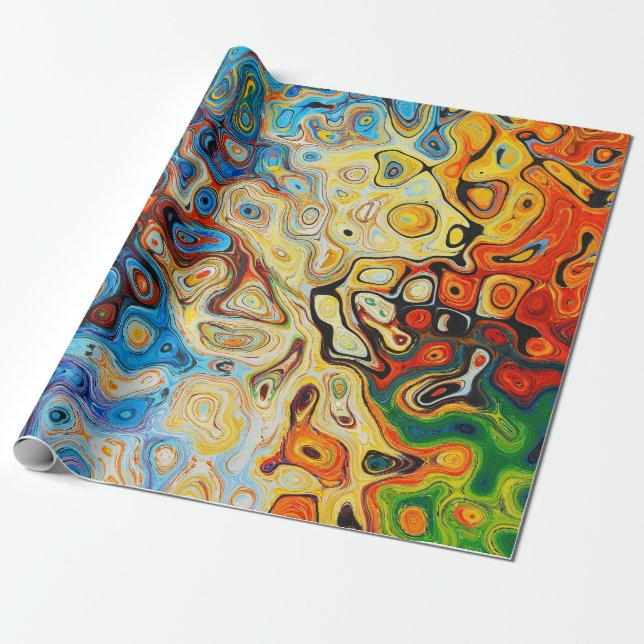 Papier Cadeau papel de regalo textura obra de arte abstracto (Déroulé)