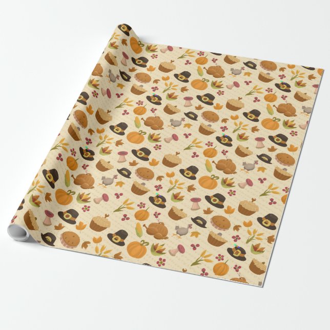 Papier Cadeau Paper de Thanksgiving (Déroulé)