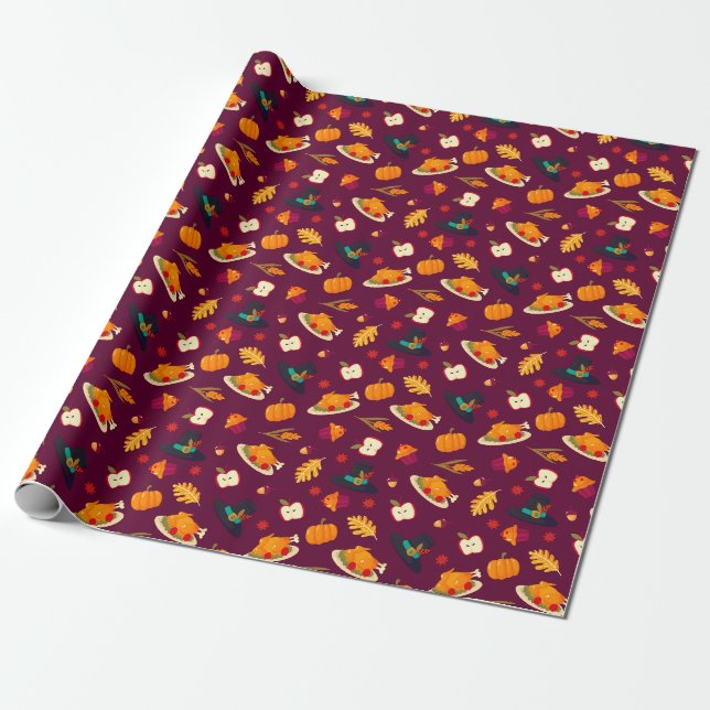 Papier Cadeau Paper de Thanksgiving (Déroulé)