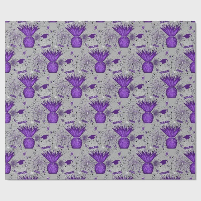 Papier Cadeau PAPIER À CADEAU gris-violet 2020 Grad Centerpiece (Plat)
