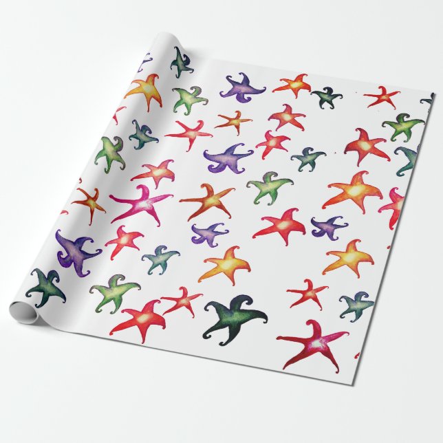 Papier Cadeau Papier à écorce de poisson d'Étoile (Déroulé)