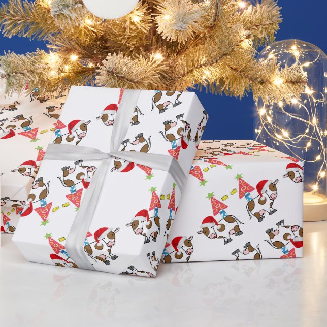 Papier Cadeau Papier à écrêter de Noël Pays de vache (Vacances)