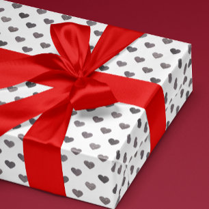 Papier Cadeau Papier à enveloppement à motif de coeur minuscule 