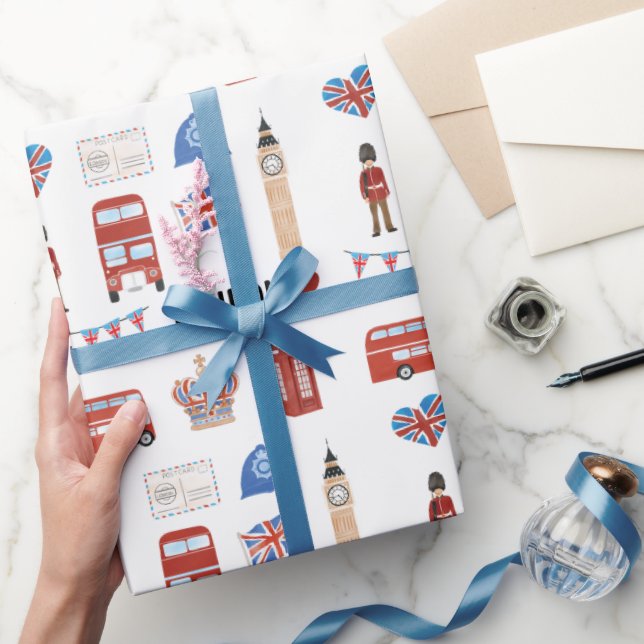 Papier Cadeau Papier à enveloppement à thème Londres | Don Théma (Cadeaux)