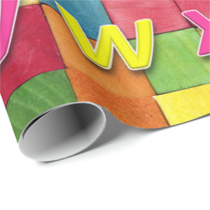 Papier Cadeau Papier à enveloppement Alphabet