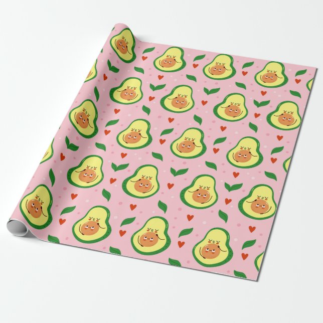 Papier Cadeau Papier à enveloppement Avocado (Déroulé)