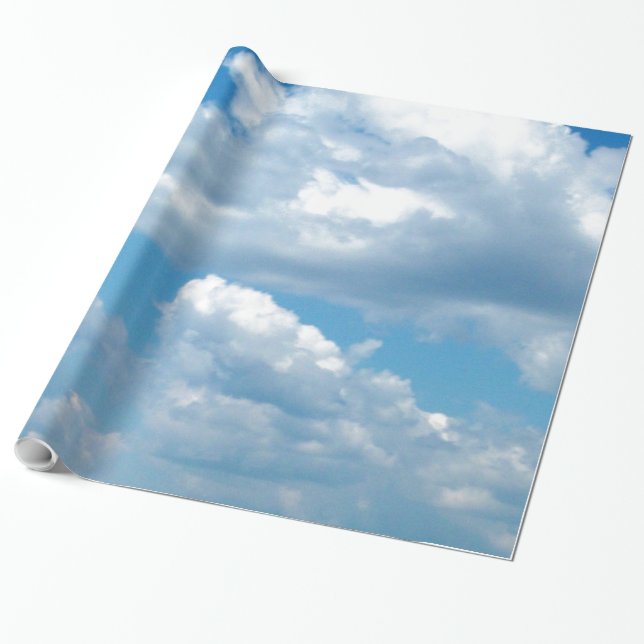 Papier Cadeau Papier à enveloppement 'Blue Skies' (Déroulé)
