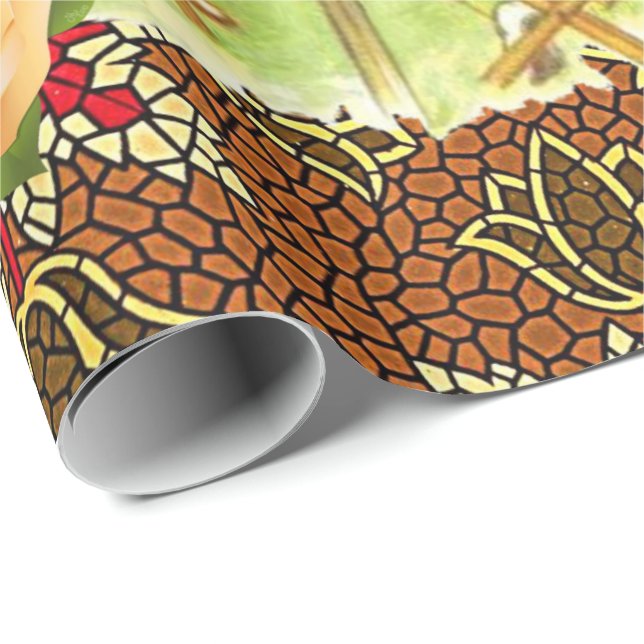 Papier Cadeau Papier à enveloppement brillant Victorian (Coin rond)