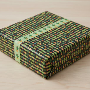 Papier Cadeau Papier à enveloppement Chic noir Cactus