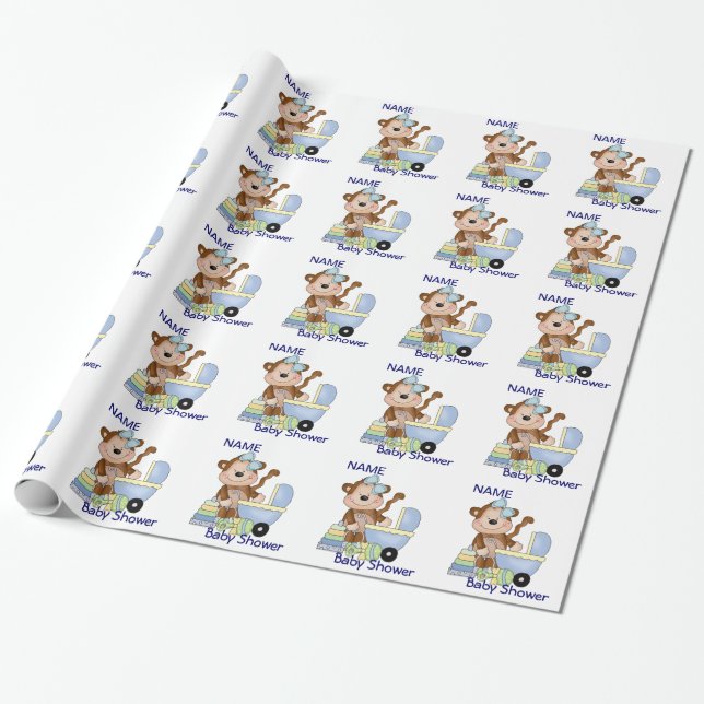 Papier Cadeau Papier à enveloppement de Baby shower (Déroulé)