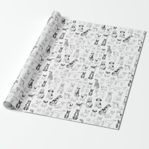 Papier Cadeau Papier à enveloppement de chiens - conception de c