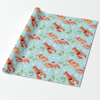 Papier Cadeau Papier à enveloppement de homard festif