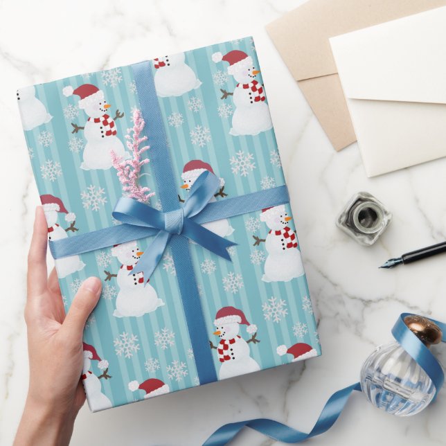 Papier Cadeau Papier à enveloppement de neige de Noël (Cadeaux)