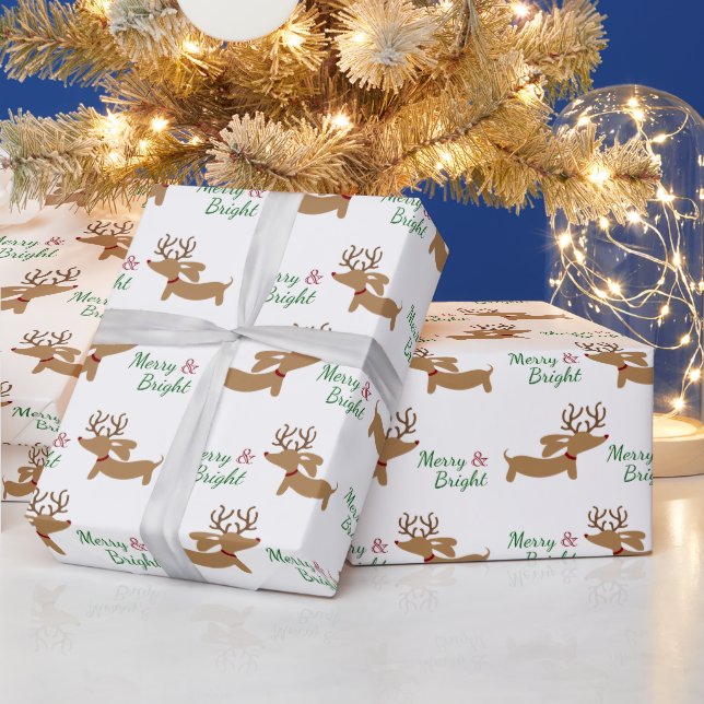 Papier Cadeau Papier à enveloppement de Noël Joyeux et brillant (Vacances)