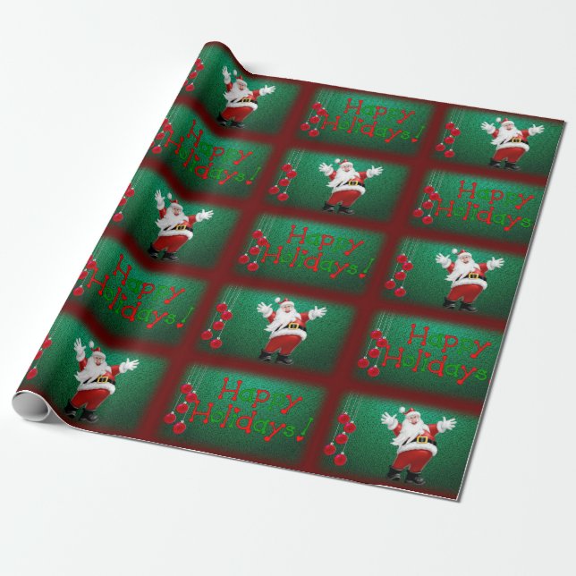 Papier Cadeau Papier à enveloppement de Noël Joyeux jours fériés (Déroulé)
