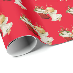 Papier Cadeau Papier à enveloppement de Noël - Petit ange