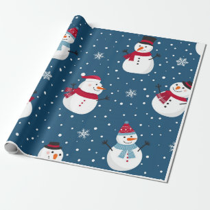 Papier Cadeau Papier à enveloppement de Noël (Thème Snowman)