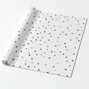 Papier Cadeau Papier à enveloppement de points blancs