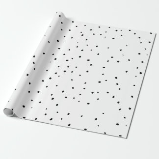 Papier Cadeau Papier à enveloppement de points blancs