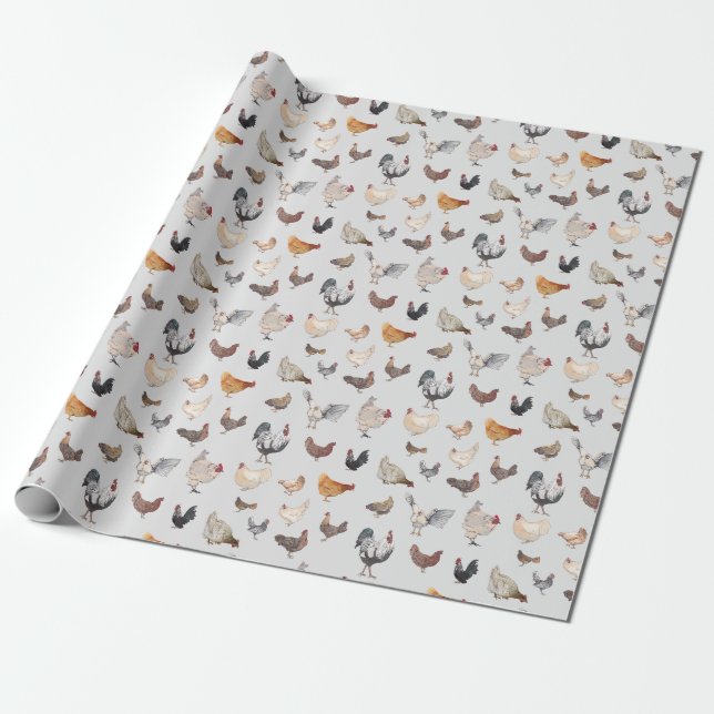 Papier Cadeau Papier à enveloppement de poulet (Déroulé)