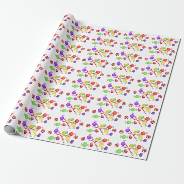 Papier Cadeau Papier à enveloppement de prunes de sucre (Déroulé)