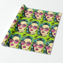 Papier à enveloppement de softball Pop Art