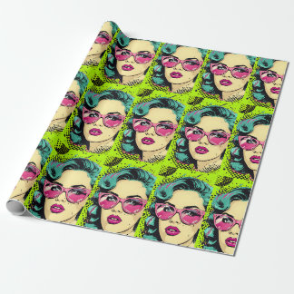 Papier Cadeau Papier à enveloppement de softball Pop Art