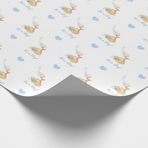Papier Cadeau Papier à enveloppement d'éléphant (bleu personnali