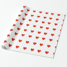 Papier à enveloppement des Coeurs rouges