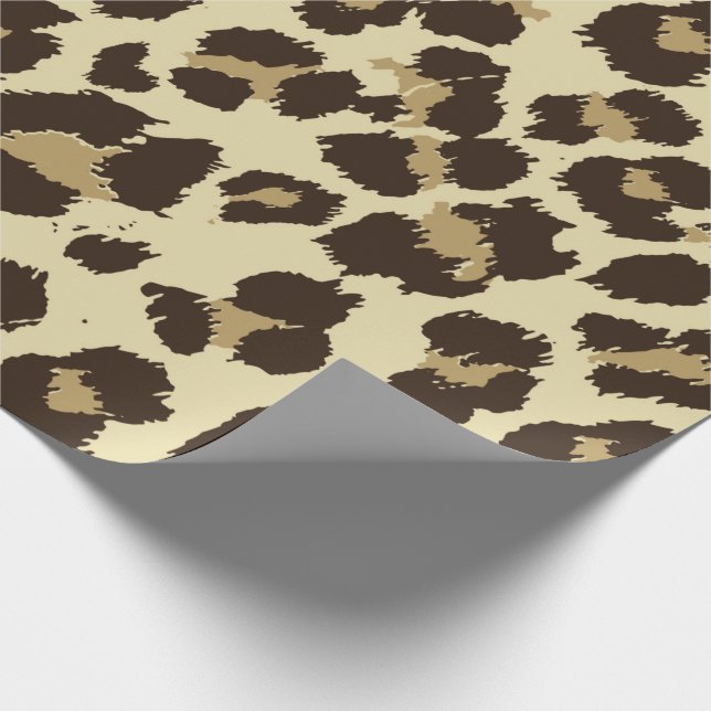 Papier Cadeau Papier à enveloppement Empreinte de léopard chic (Coin)