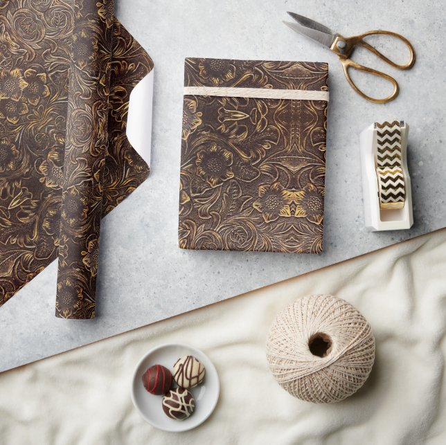 Papier Cadeau Papier à enveloppement en cuir à outils (Artisanat)