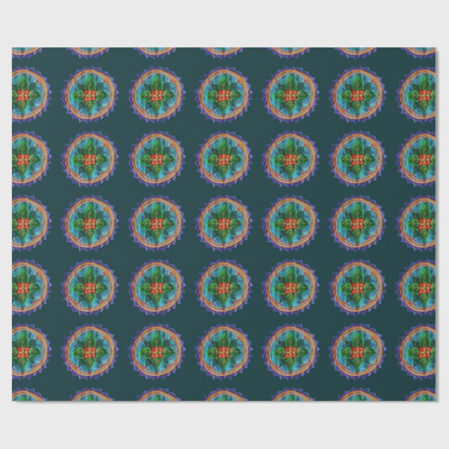 Papier Cadeau Papier à enveloppement floral Mandala (Plat)