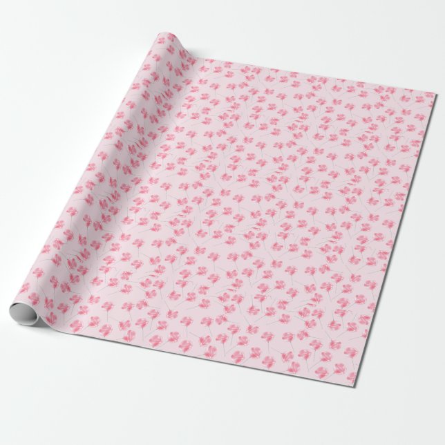 Papier Cadeau Papier à enveloppement Lollipop rose (Déroulé)