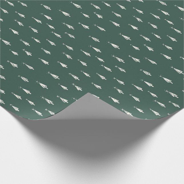 Papier Cadeau Papier à enveloppement moderne de l'arbre de Noël  (Coin)