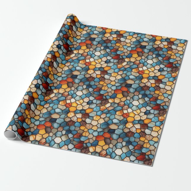 Papier Cadeau Papier à enveloppement mosaïque (Déroulé)