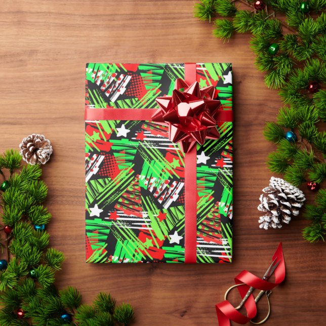 Papier Cadeau Papier à enveloppement Motif de l'arbre de Noël Ne (Cadeau de vacances)