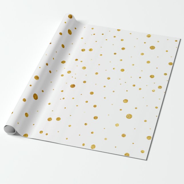 Papier Cadeau Papier à enveloppement Motif de luxe Gold Foil Cus (Déroulé)