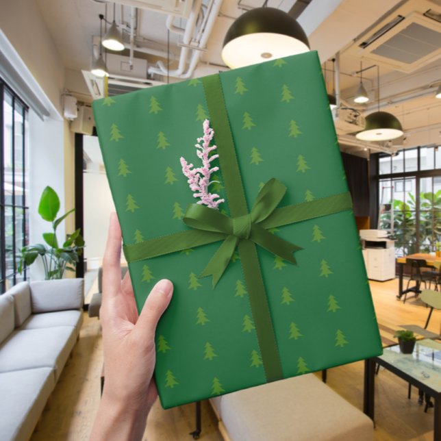 Papier Cadeau Papier à enveloppement Motif élégant et moderne (Modern Elegant Tree Pattern Wrapping Paper)