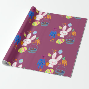 Papier Cadeau Papier à enveloppement motif mignon de Pâques